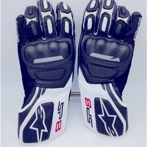 Alpinestars SP8 SP-8 V2 GLOVE Black / White L Large